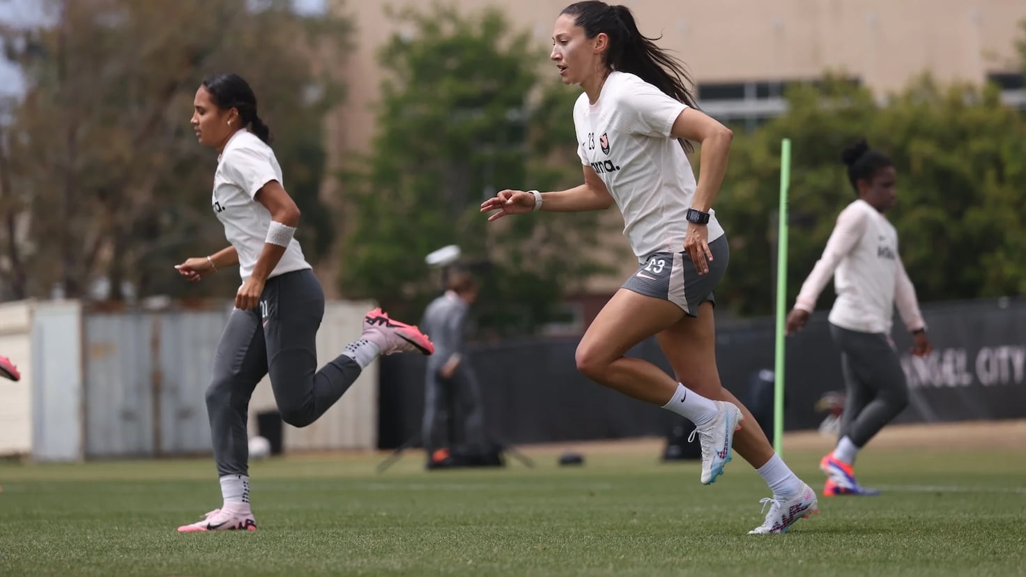 Christen Press returns to training after a two-year cruciate ligament injury